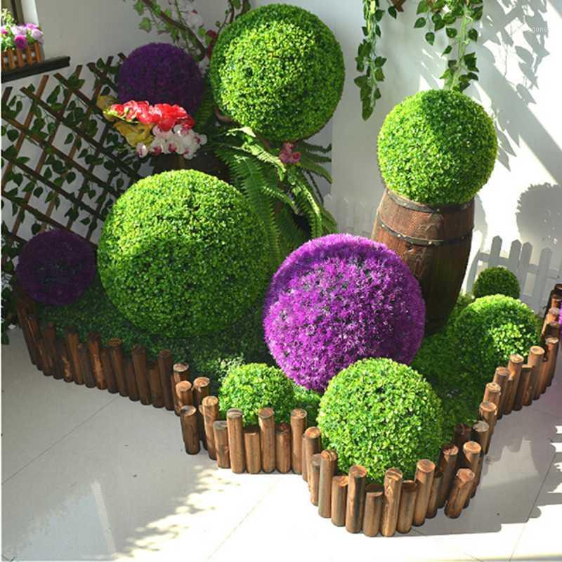 

Large Green Artificial Plant Ball Topiary Tree Wedding Party Home Outdoor Decoration Plants Plastic Grass Ball1, Diameter 16cm
