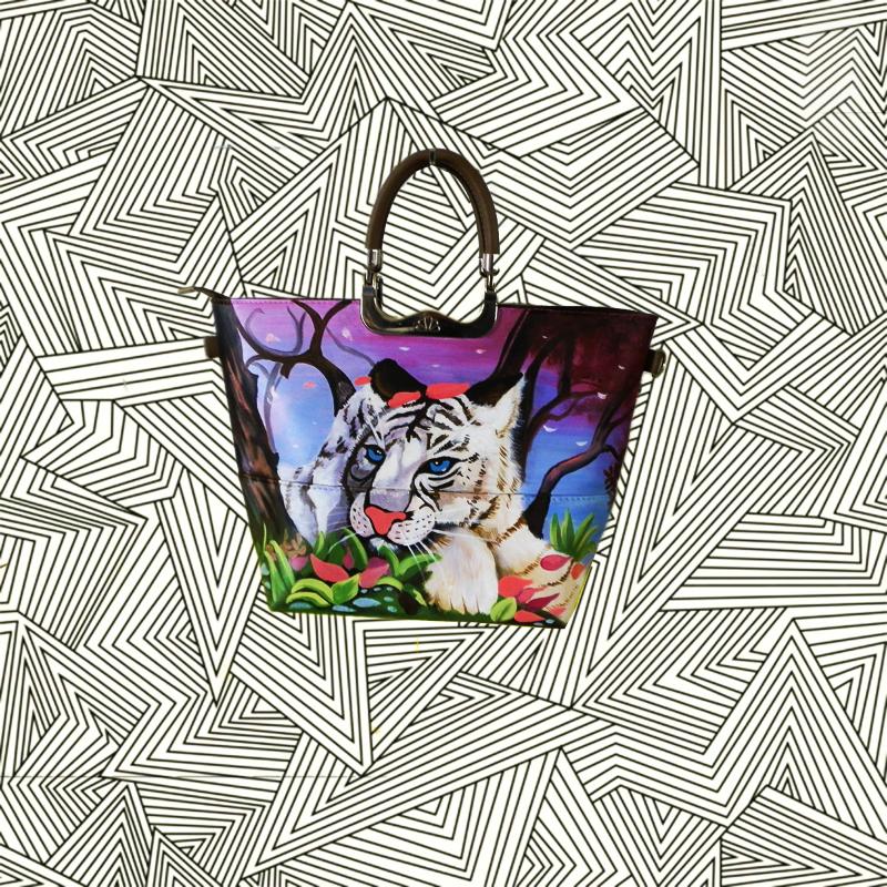 

Yrz Sarashop kaplan desenli çanta, Brown