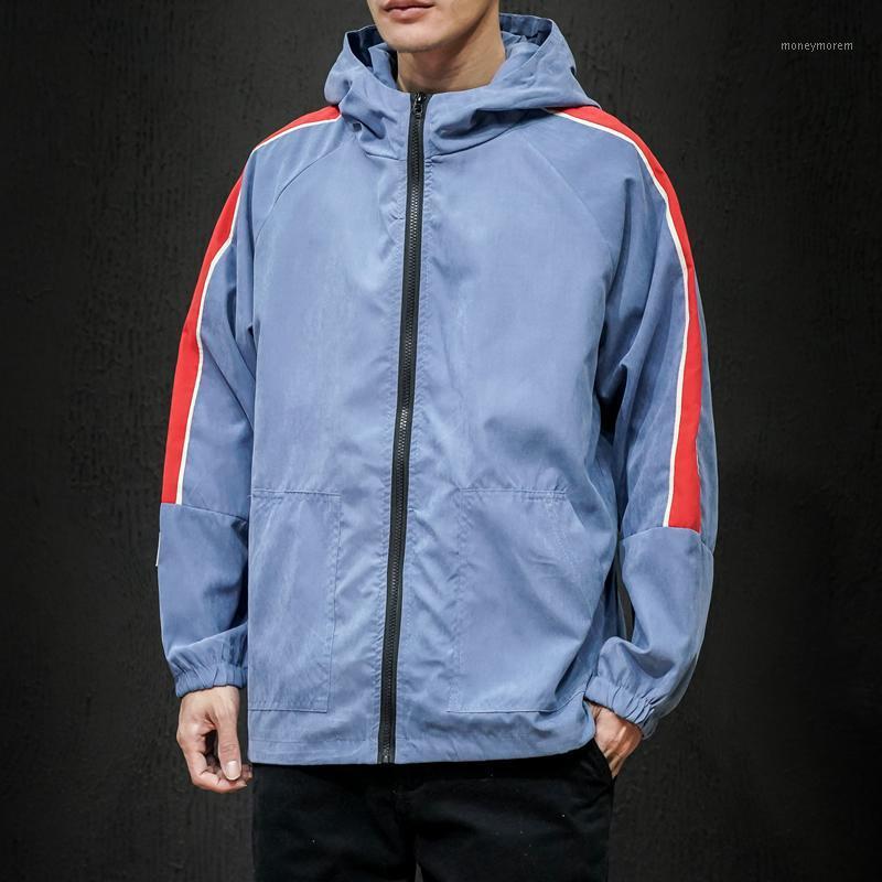 

Jacket men windbreaker spring autumn fashion men' outwear jacket men hooded jackets casual male High Quality loose jackets coat1, Black