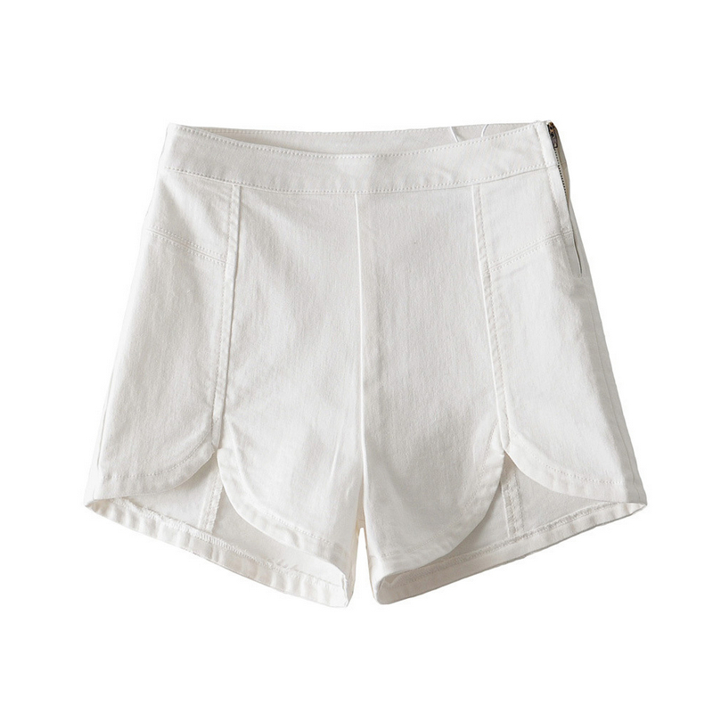 

2021 New Skinny Shorts Womens High Waist Pockets Vintage Streetwear Summer Hot Fashion Btw9, White