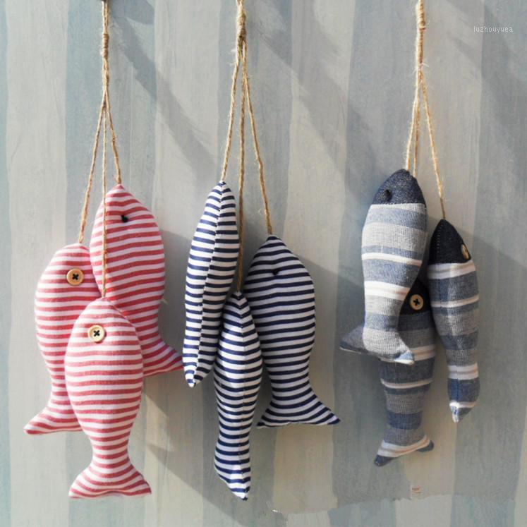 

3pcs/lot Mediterranean Creative Handmade Cloth Set Fish Small Fish String Decoration Pendant Wall Art Hanging Decoration MP 0101