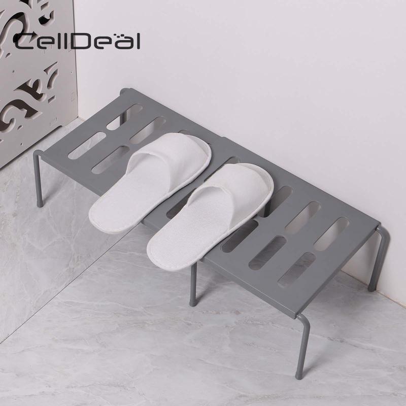 

Adjustable Kitchen Storage Rack Cupboard Storage Shelf Single Layer Kitchen Organizer Wardrobe Shoe Organizers Saving Space