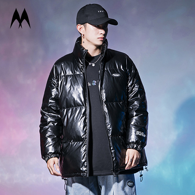 

Winter Streetwear Warm Jacket Men 2020 Brand New Thick Coats Men Windbreaker Stand Collar Parkas High Street Puffer Jacket Man, G5007black