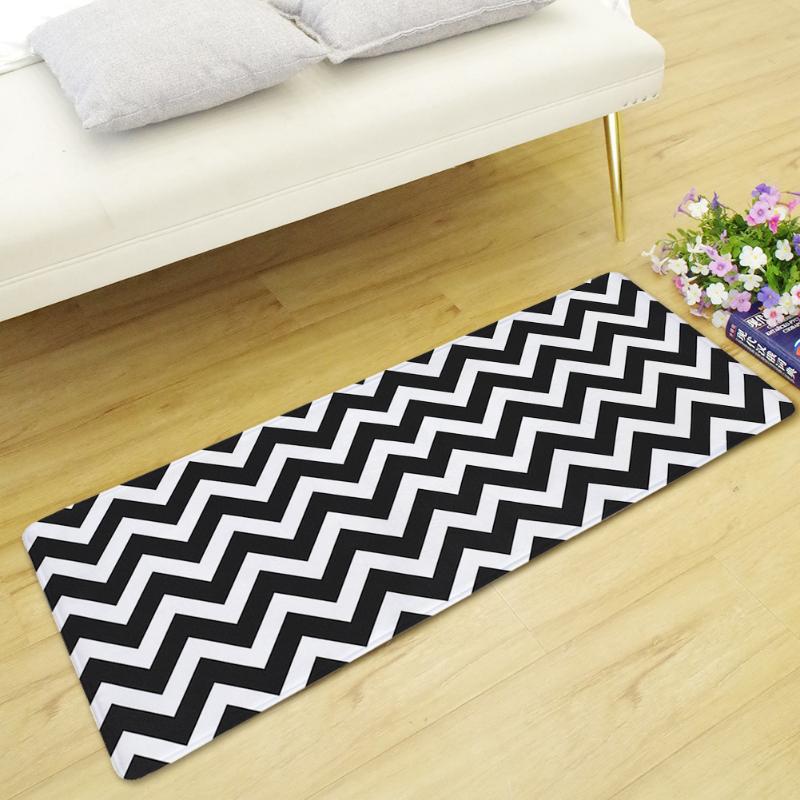 

Striped Rectangular Floor Mats Non-slip Absorbent Kitchen Floor Mats Home Living Room Bedroom Decorative Carpet, 02