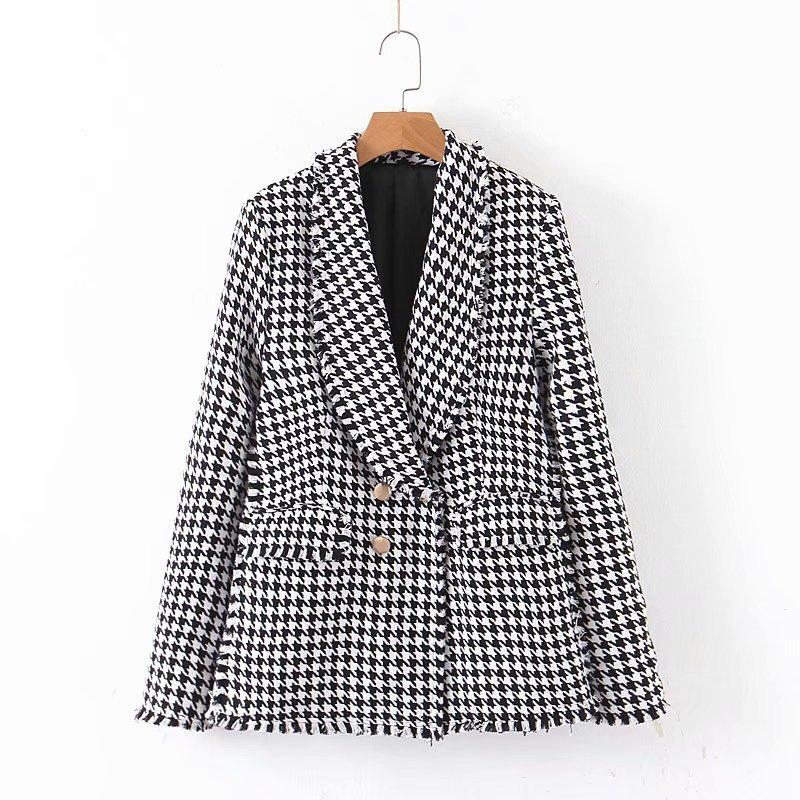 

The European and American fashion week 8-72-9278 thousand bird suit jacket, See chart