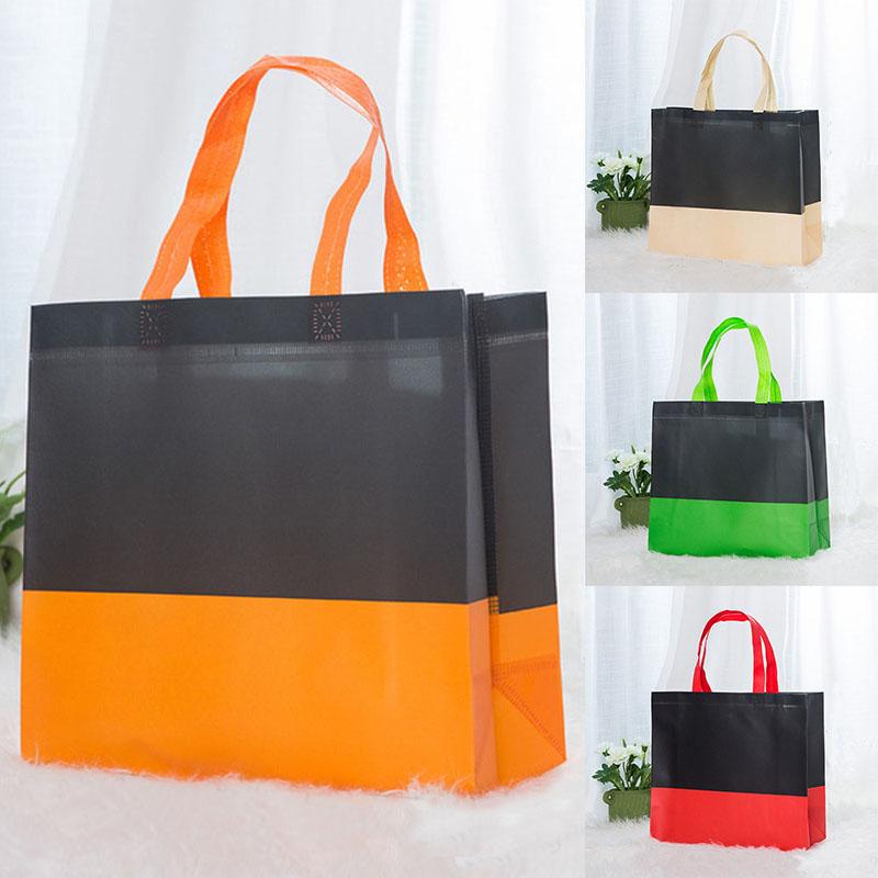 

Unisex Reusable Square Shopping Bag Non-Woven Folding Portable Tote Grocery Bags Convenient Storage Handbags Eco Friendly Bag