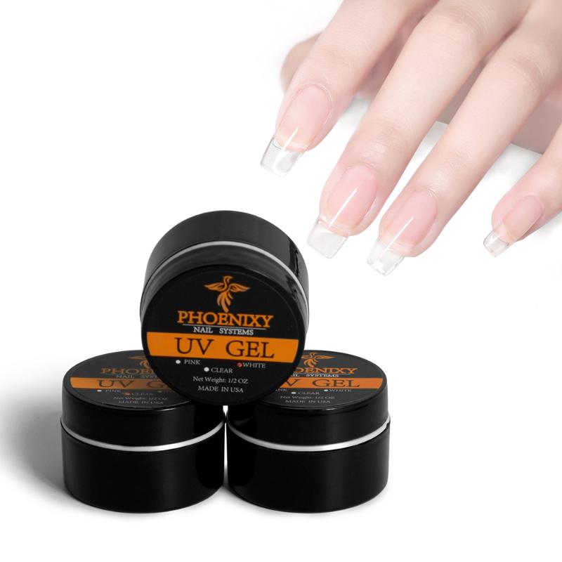 

UV Building Gel for Nail Extension Acrylic White Clear Pink Nail Extension UV Gel Art Tips Manicure