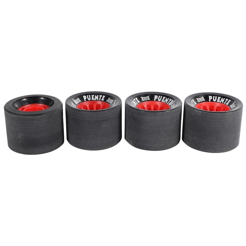 

PUENTE 4Pcs/Set Skateboard Wheels 70 x 51mm PU Skateboard Wheels Longboard Long Drift Board Accessories, Black