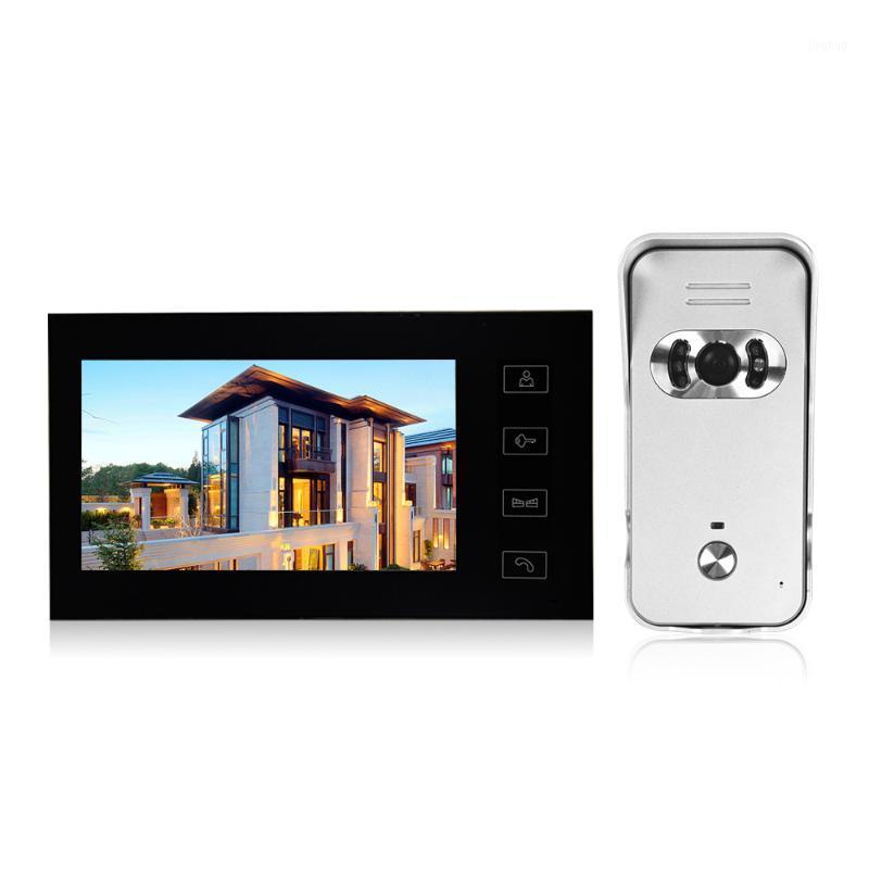 

7'' TFT LCD Video Door Viewer Door Bell Touch Button Video Intercom Monitor Kit IR Night Vision Camera Bell Home Security1
