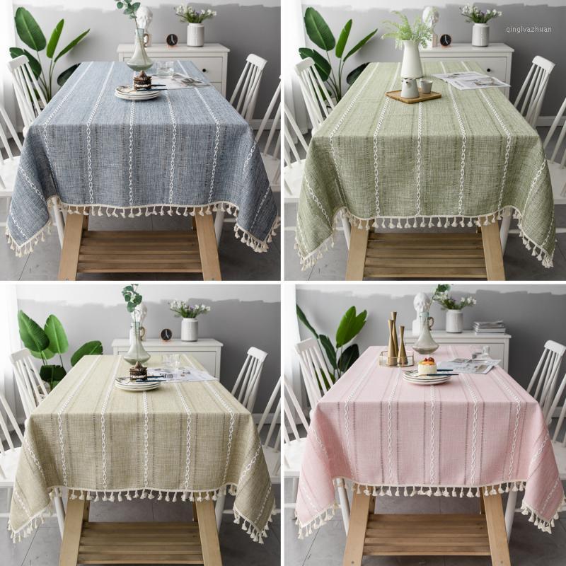 

Fashion sale Hollow-out solid color long stripe jacquard tablecloth Christmas table cloth tablecloth end table mat cotton linen1, Yellow