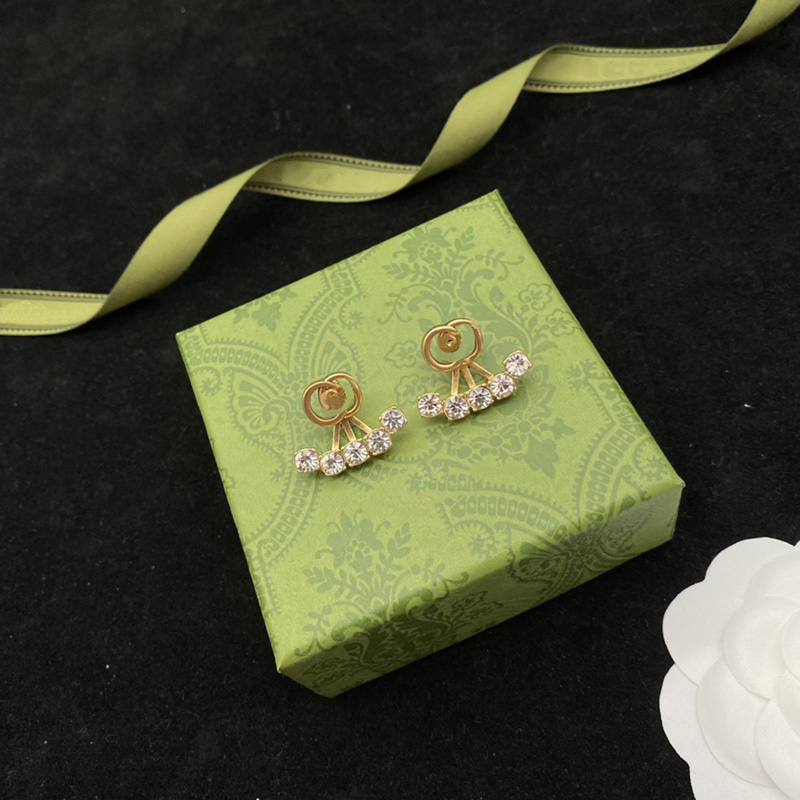 

Diamond Earring Women Jewelry Designer Earrings Fashion Luxury Letter G Stud Vintage Jewel Studs For Womens Lovers Engagement Hoop 2203103WU