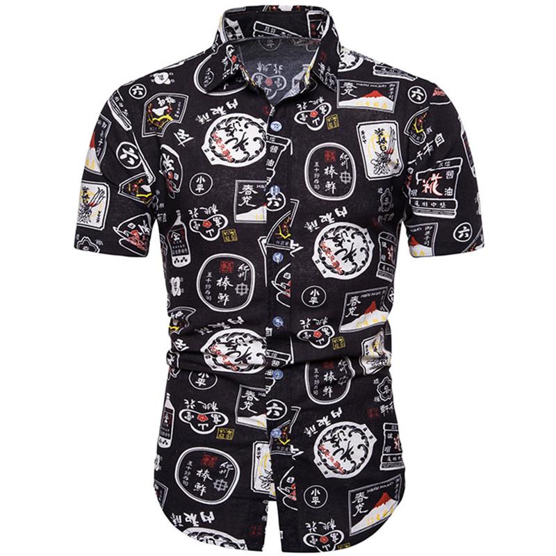 

2020 Summer Fashion New Men's Casual Boutique Short Sleeve Beach Shirt / Man's Holiday Beach Floral Flower Shirt, Tc38