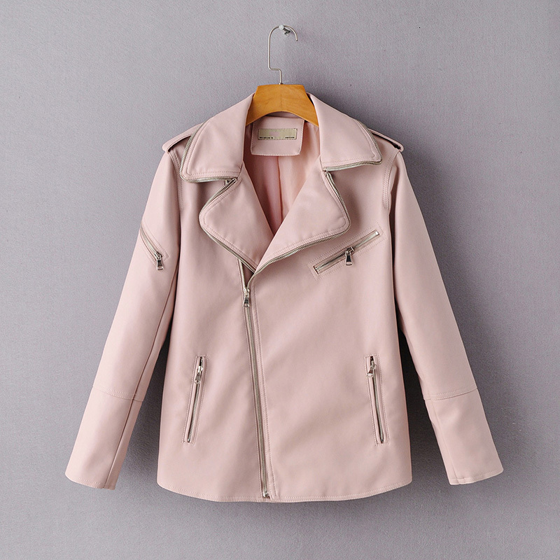 

2021 New Women Free Fall Plutonium Adjustment Female Leather Bf Cycycle Black Streetwear Jacket B0CT, Red wine