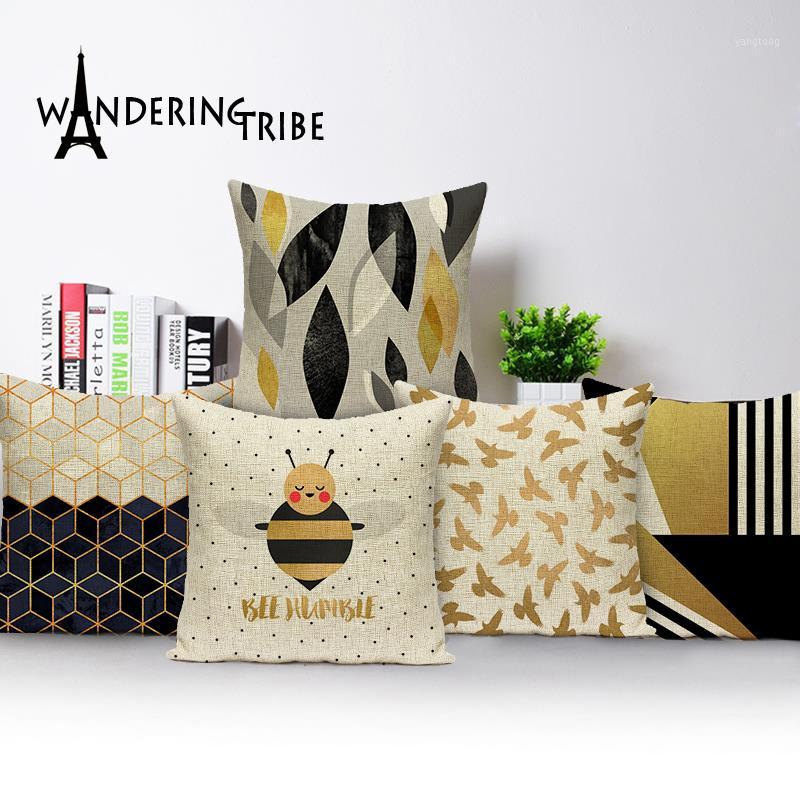 

Geometric Cushion covers Stripe Colorful Cushions Home Sofa Decor Custom Linen Pillow cover Bee Cushion cover Outdoor Cushions1, 18