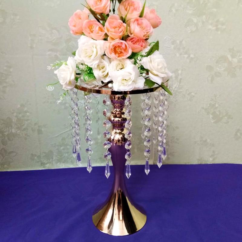 

Wedding Props New S-shaped Crystal Acrylic Bead Curtain Rotating Road Lead Flower Wedding party decoration road Bracket Vase, 30cm