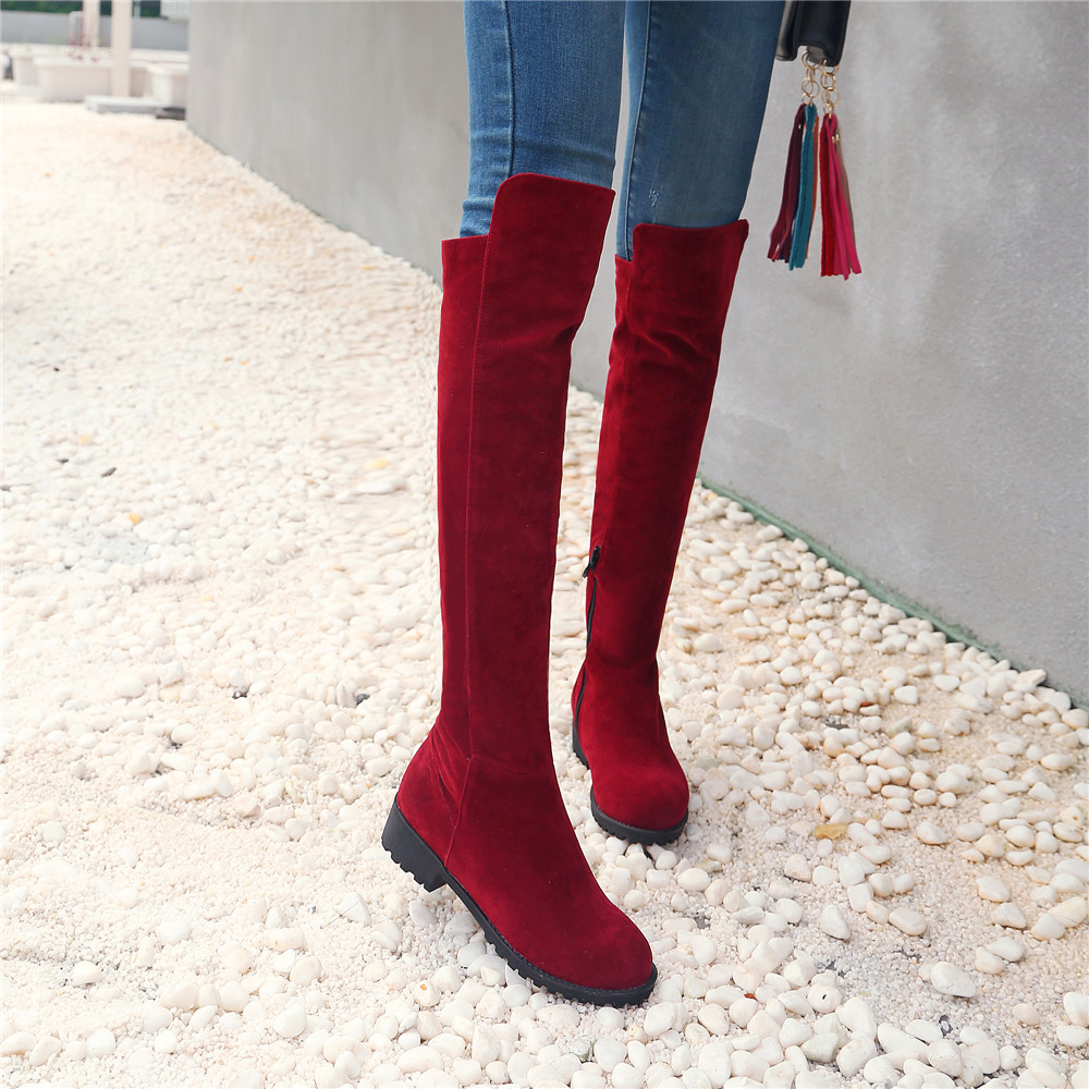 

Woman Autumn/Winter Square shoes high heels on her knee sexy ladies party long boots snowboots size 33-46, Blake