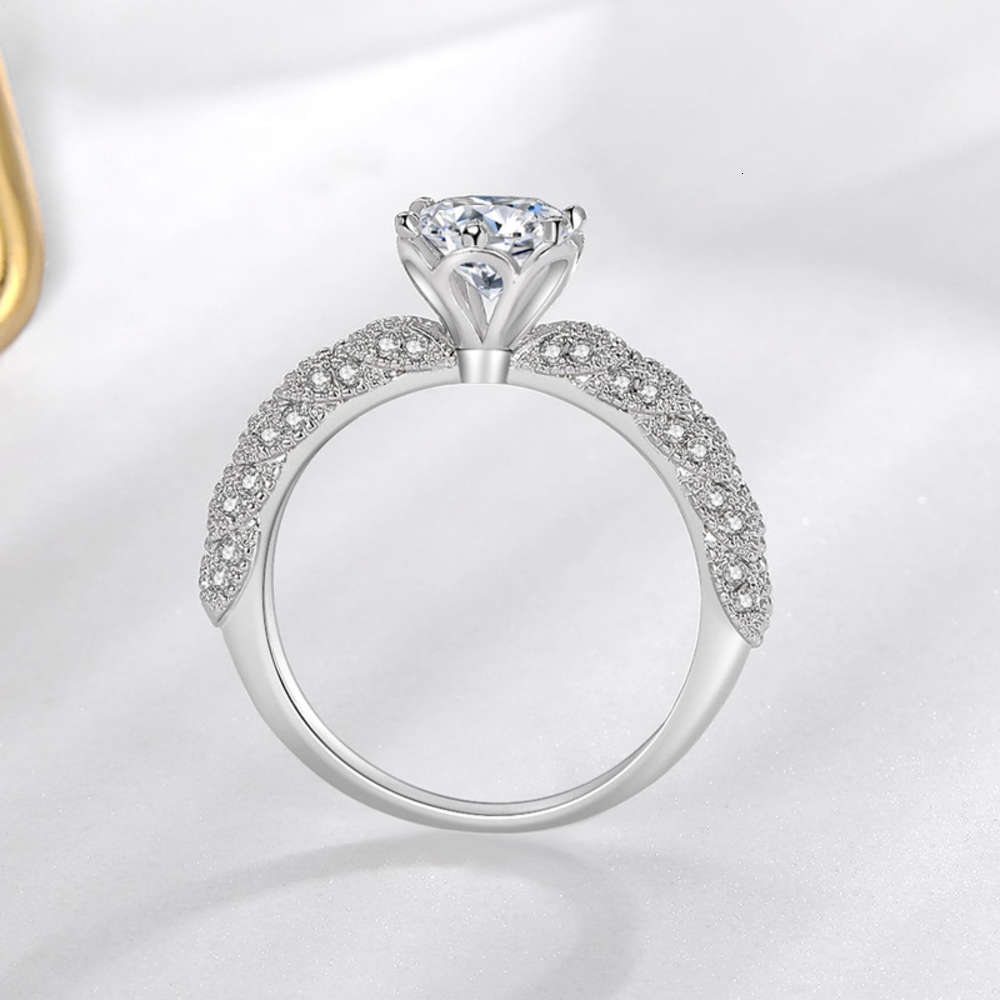 

Luxurys Designers Fashion Jz407 new small gorgeous 90 point simulation ring Charlotte Princess noble Royal diamond ring