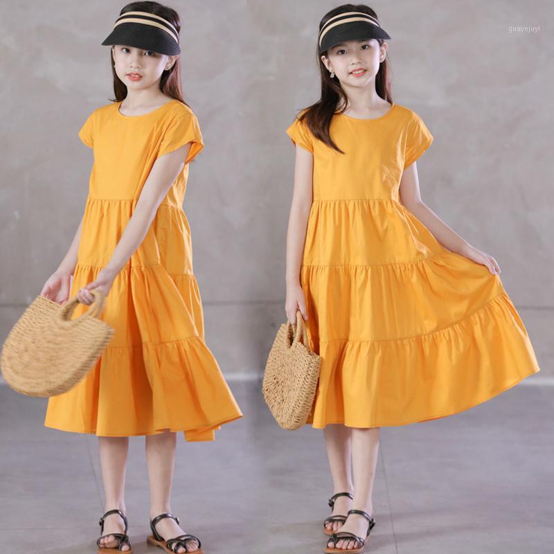 

Teenage Girls Children Dress Summer Yellow Travel Kids Princess Dresses for Girls Clothes Kids Costume 10 12 14 Year1, Black