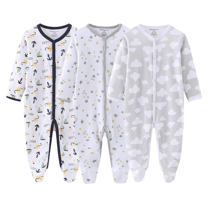 

2020 Newborn Cotton 1/3PCS Romper Baby Boy Clothes Full Sleeve 0-12M Baby Girl Clothes Autumn Girls Clothing Ropa de, Baby clothes1020