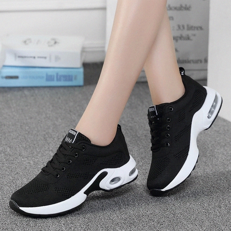 

Women Casual Shoes Fashion Breathable Walking Mesh Lace Up Flat Shoes Sneakers WomenTenis Feminino Vulcanized Shoes #oq4C