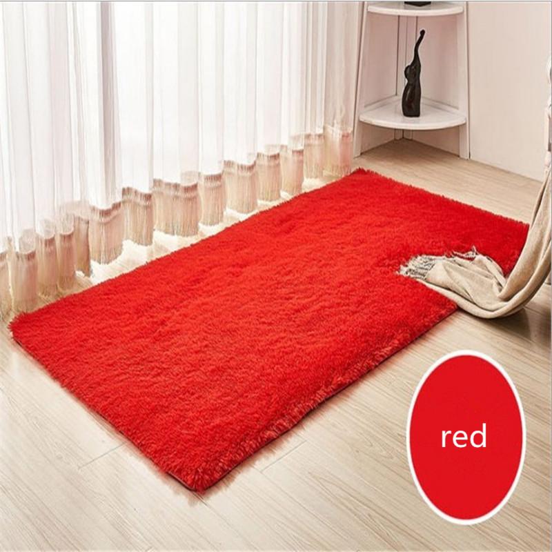 

Soft Shaggy Carpet For Living Room European Home Warm Plush Floor Rugs fluffy Mats Kids Room Faux Fur Area Rugs Living Mats, Red