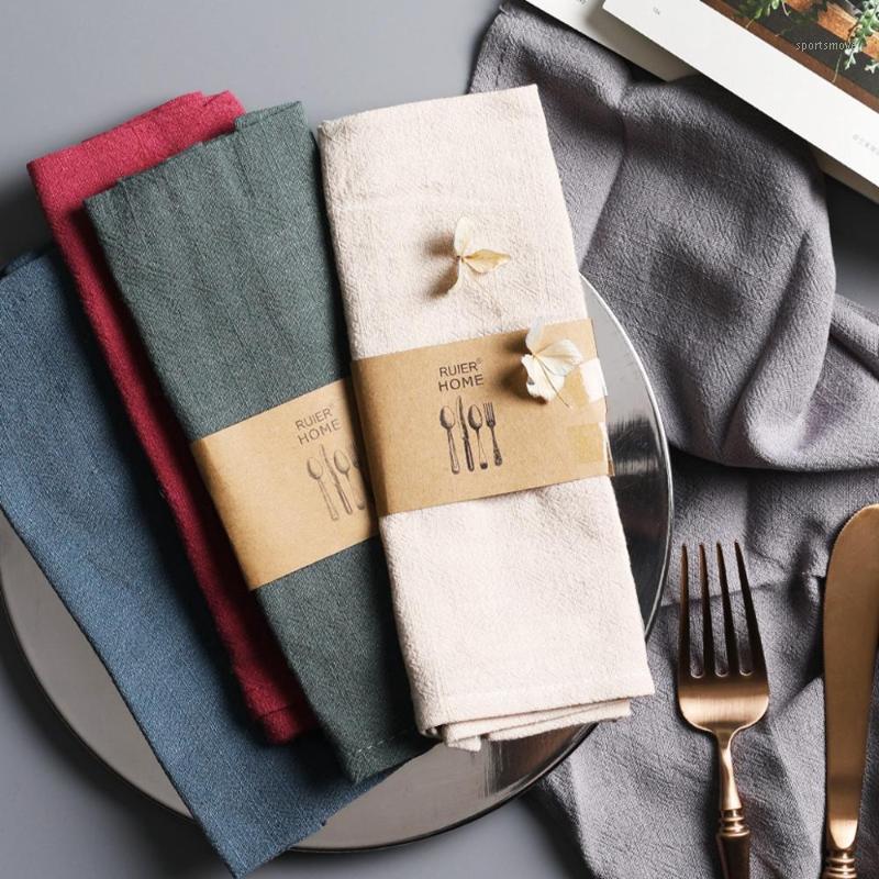 

Cotton Linen Cloth Table Napkin Polyester Handkerchief Diner Party Cup Home Cleaning Cloth Kitchen Dishcloth1