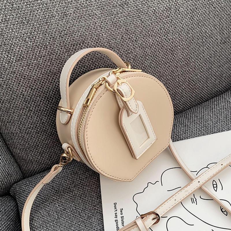 

Female Round Pu Leather Crossbody Bags For Women 2021 Tote Shoulder Messenger Bag Ladies Hand Sling Luxury Handbags Designer, Blue