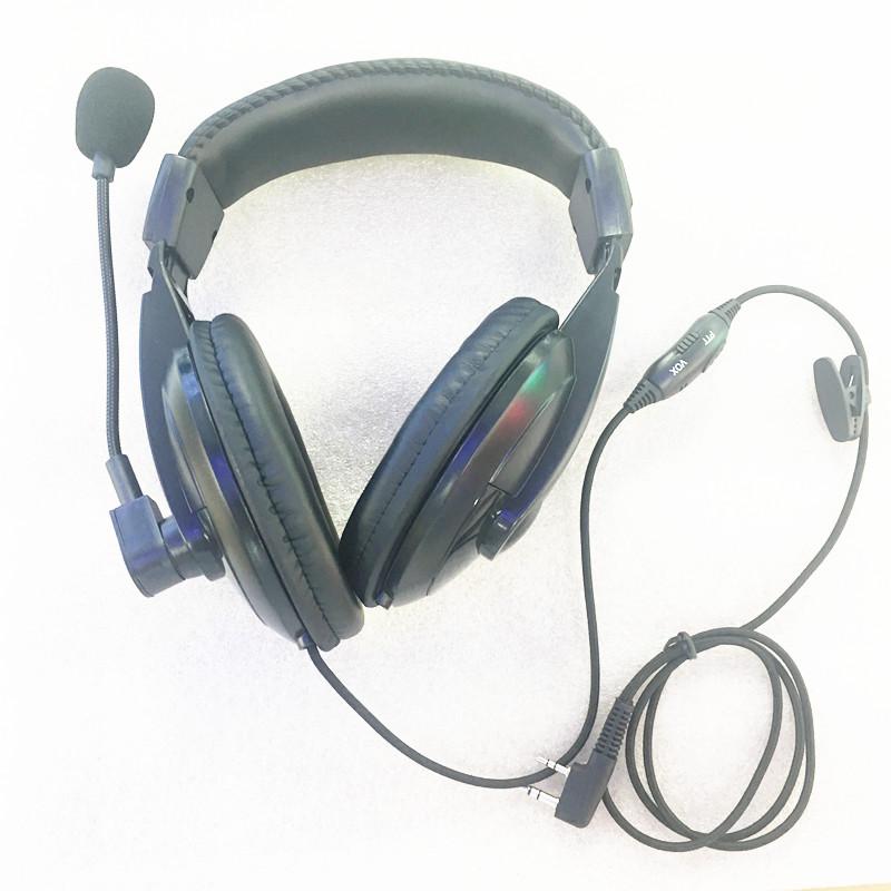 

Noise canceling adjustable headphone K plug 2pins for Baofeng Puxing Retevist Zastone TYT Quansheng Wouxun walkie talkie