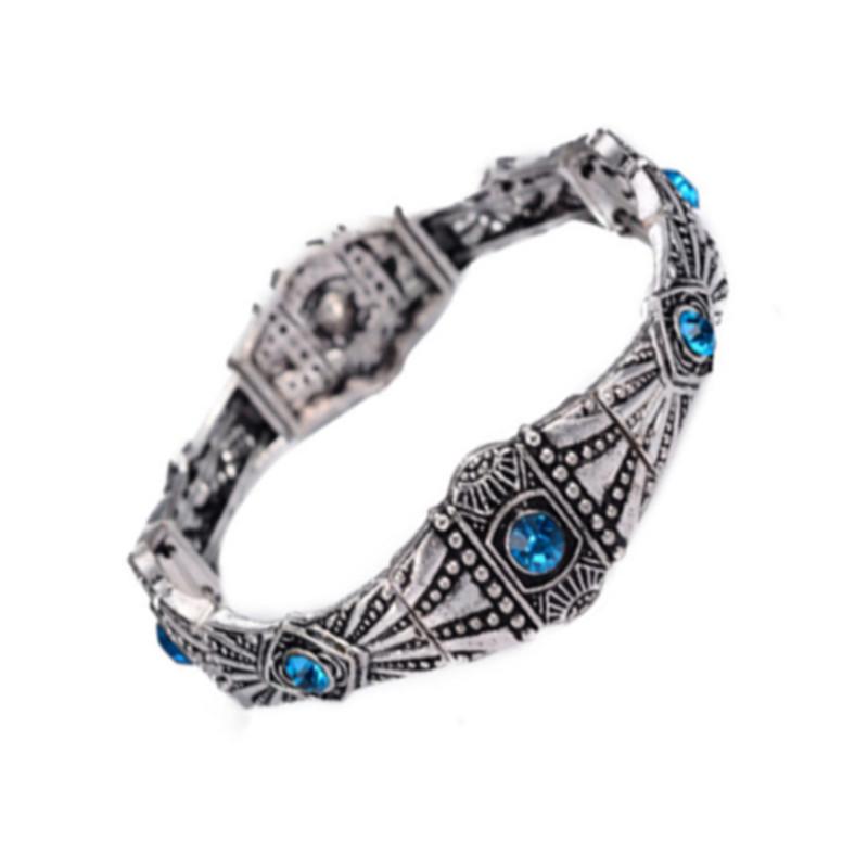 

Charms Adjustable Bracelets For Women Top Rhinestone Crystal Alloy Vintage Bracelet Men Ethnic Jewelry