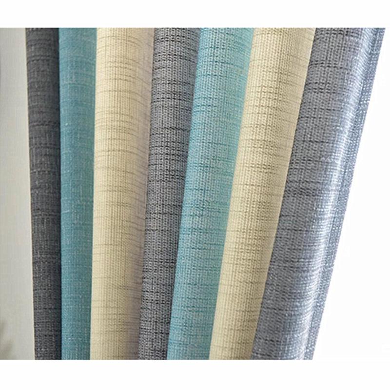

NET Red Color Stripe Mediterranean Style Cotton Shading Curtains for Living Dining Room Bedroom, Tulle