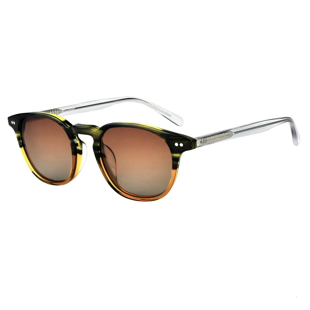 

2021 New Polarized Retro-round Quality High Definition Small Slight Gradient Sunglasses Lens Color Frame for 5062 Men H0b6