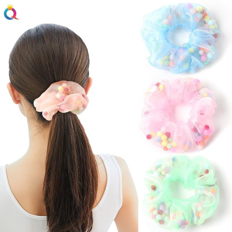 

Cute Candy Color Rubber Band Kawaii Hair Accessories Women Turbantes Scrunchie pack lazos de pelo para ninas headbands for girls