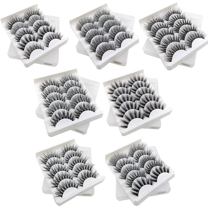 

5 Pairs 3D Natural Long Fake Eye Lashes Thick Makeup False Eyelashes 449D