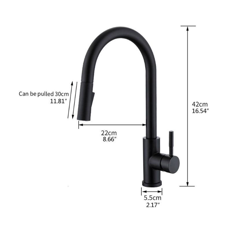 

1/2\" Stainless Steel Smart Touch Kitchen Sink Faucets with Pull Down Sprayer Kit X6HC