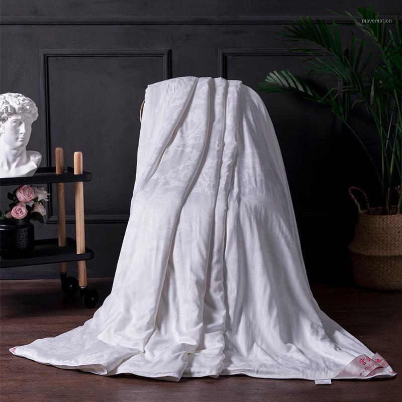 

100% Silk White Comforter/Blanket/Quilt/Duvet for Summer&Winter  Queen Twin Size Handmade Bedding Free Shipping1, Dmt-csb-bs