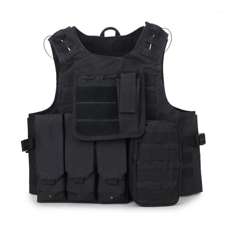 

USMC Tactical Vest Outdoor Molle Hunting Vest Combat Assault Plate Carrier Wargame Paintball Body Armor Clothing X405B1, Black