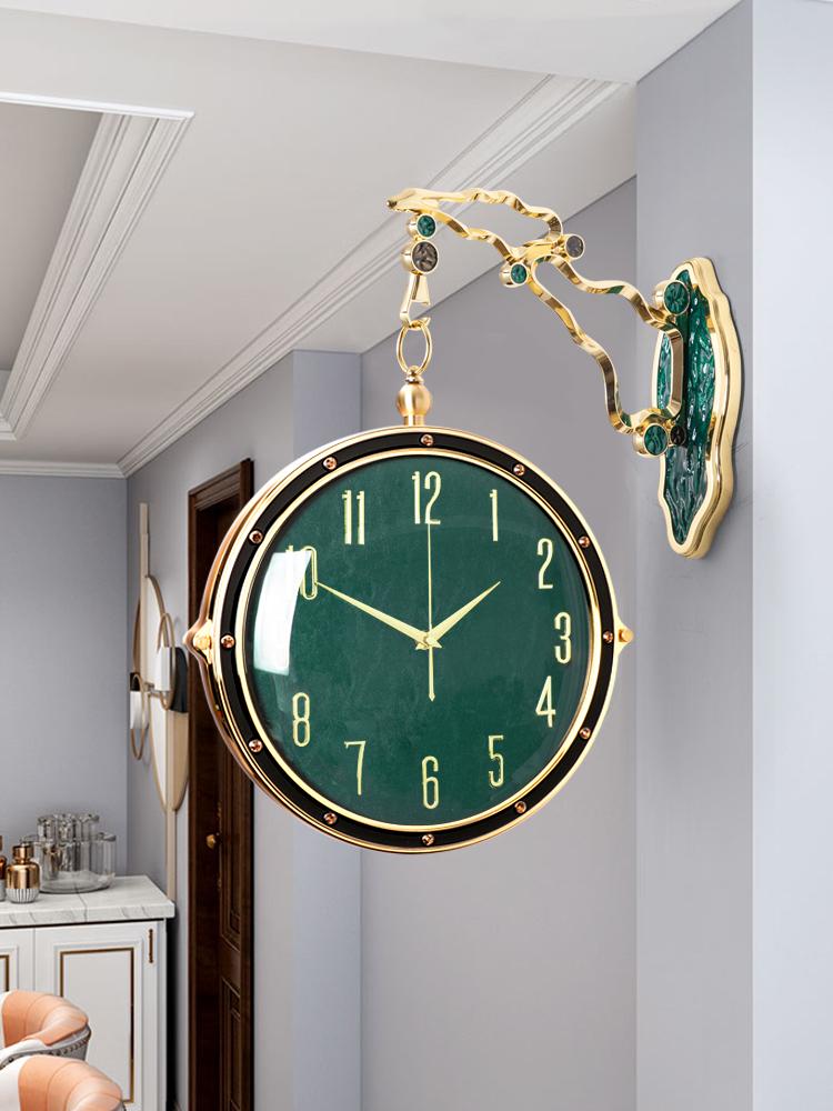 

Double Sided Retro Design Wall Clock Living Room Large Luxury Big Digital Wall Clocks Relojes De Pared Home Decoration