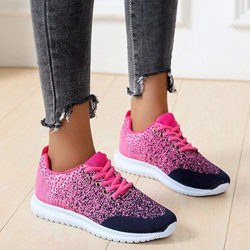 

Woman 2020 Breathable Vulcanized Women Casual Mesh Sneakers Female Mix Color Shoe Ladies Comfort Lace Up Women's Flats Plus Size #uo54