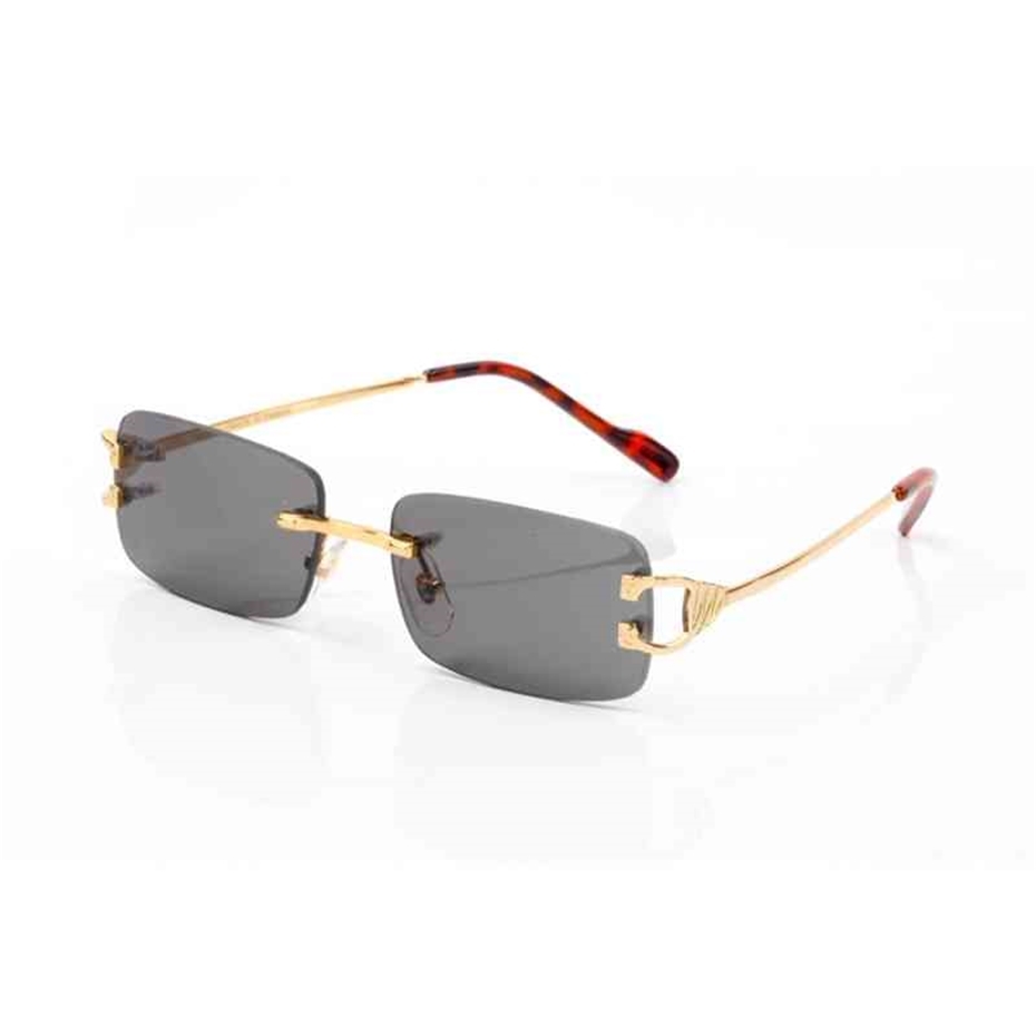 

Vintage Glasses Frame Men Sunglasses Gold Rimless Eyeglasses for Woman Anti Reflective Clear Lens Prescription Spectacles 9801 French