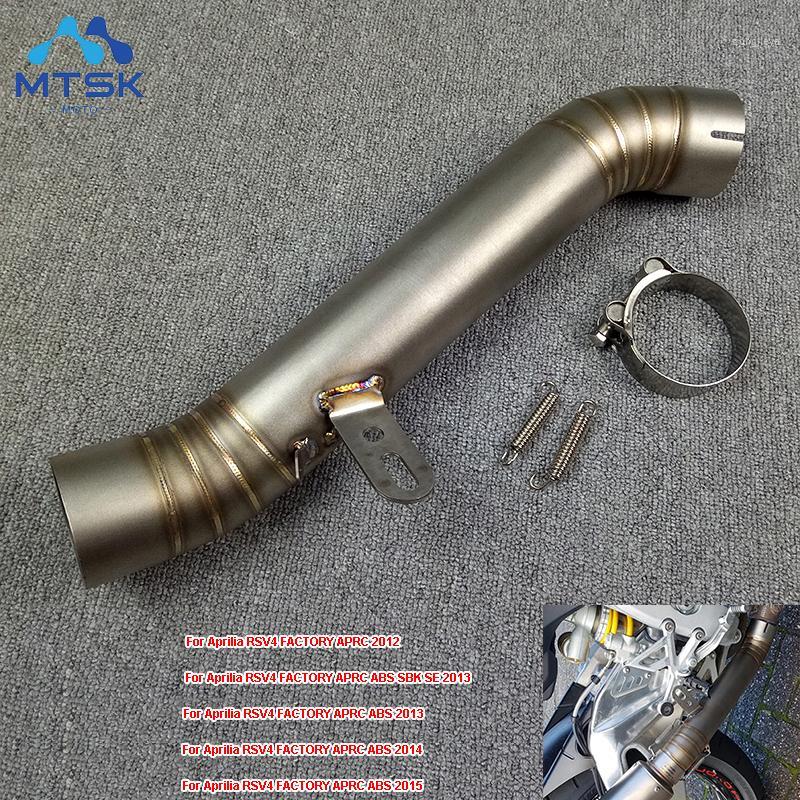 

Motorcycle Exhaust Contact Middle Mid Link Pipe Connector For Aprilia RSV4 FACTORY APRC 2012 2013 2014 2015 100% Brand New1