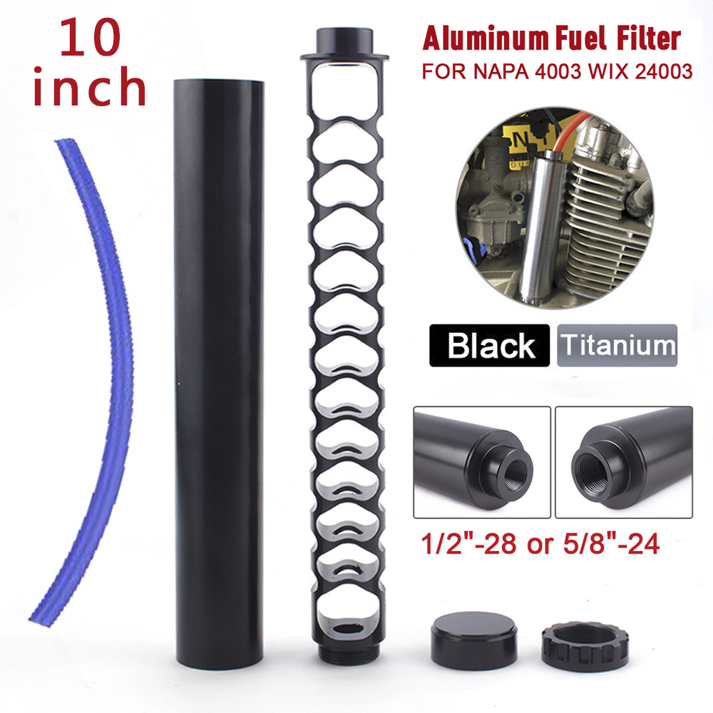 

10 inch Trap Solvent Filter Extension Spiral 1/2-28 or 5/8-24 Car Fuel-Filters Single Core for NaPa 4003 WIX 24003