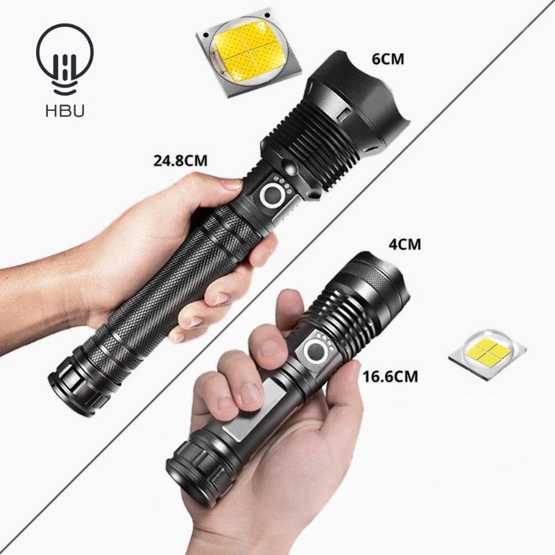 

LED powerful USB Rechargeable light XHP70.2-50 Camping lantern Tactical fashlights 18650 battery headlight torch1