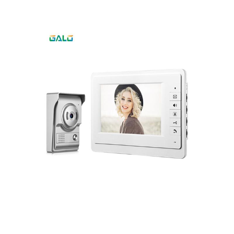 

Doorphone 7 inch color screen Video doorbell door phone for home Speakerphone Intercom System With Waterproof Outdoor IR Camera
