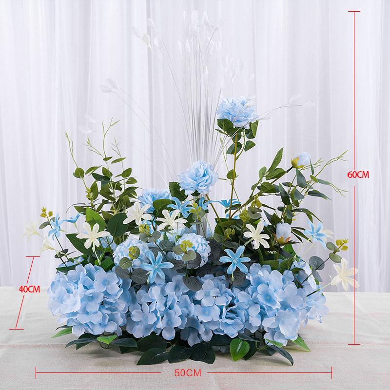

Flone Artificial Silk Flowers Row Hydrangea Rose for Wedding arch Road Stage Backdrop flower Home Decoration Accessories, White