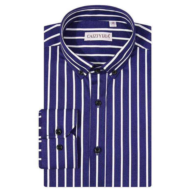 

CAIZIYIJIA 100 Cotton Patchwork Striped Men Shirt Long Sleeve Casual Shirt 2020 New Designer Camisa Masculina, Red