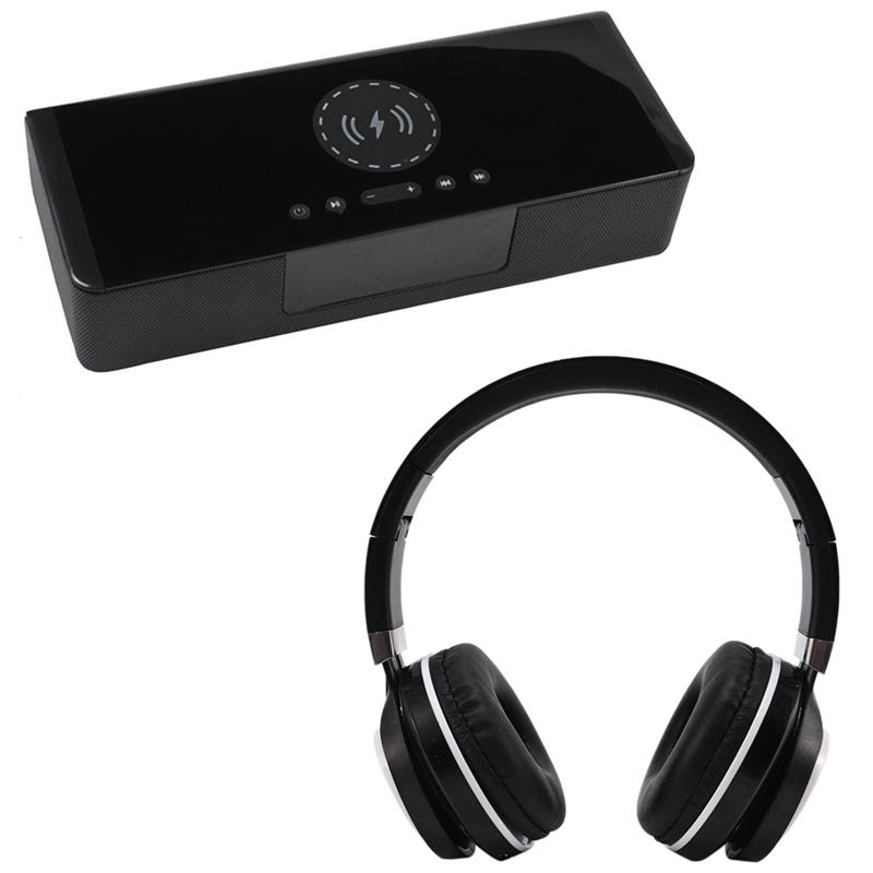 

1Pcs Bs-39A Wireless Bluetooth Soundbar with Remote & 1Pcs St7 Bluetooth Headset, Sports Folding, Black