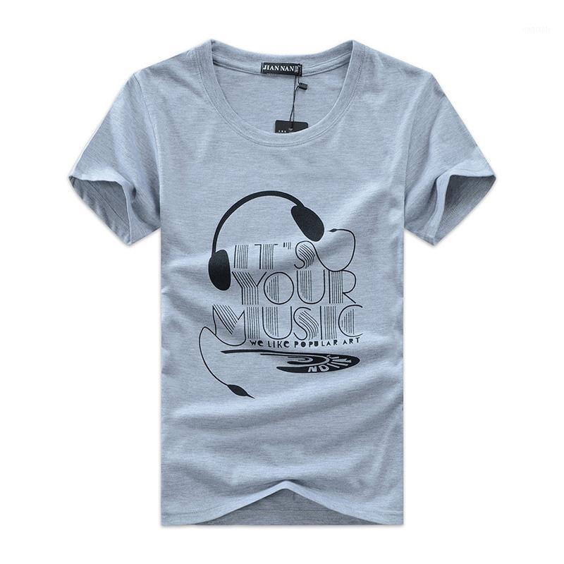 

5XL Plus Size Men' Tops Tees Summer New Arrival T-shirt Men High Quality Cotton Printed It' Your Music1, Black