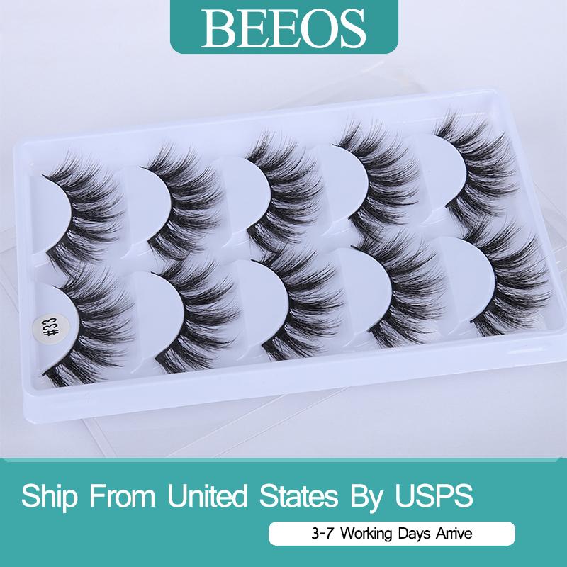 

Eyelashes 5 Pairs Makeup 3D Fluffy Mink Eyelashes Make Up False Eyelash Extension Tools Fake Wholesale Lashes Mink