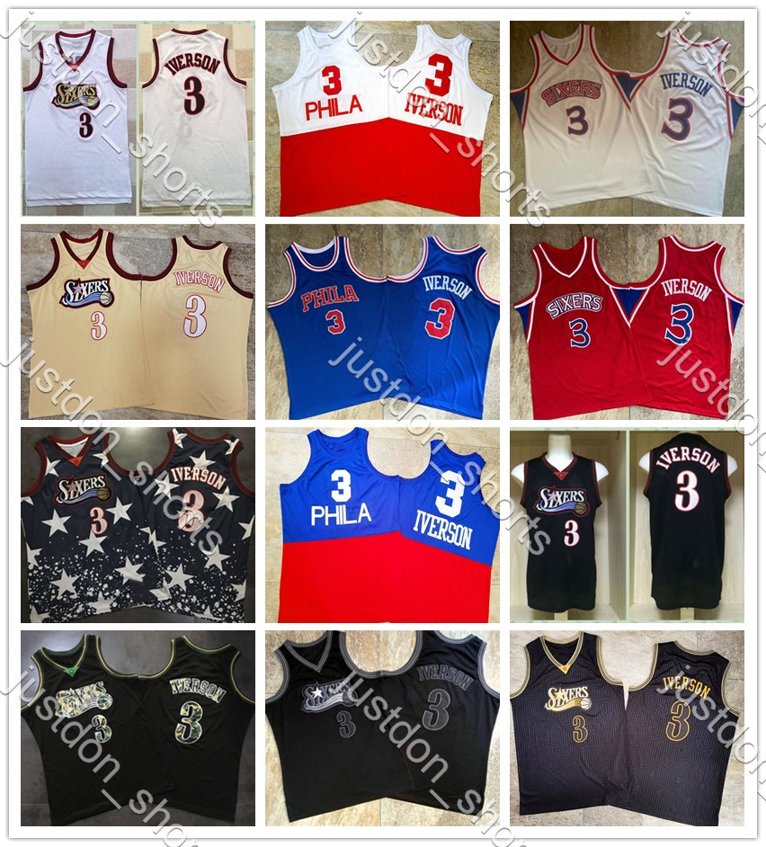

Youth Vintage Authentic Stitched Jersey Georgetown Hoyas College Allen Iverson 3 Dense Embroidery Mitchell & Ness Shirts Basketball Jerseys, Shows