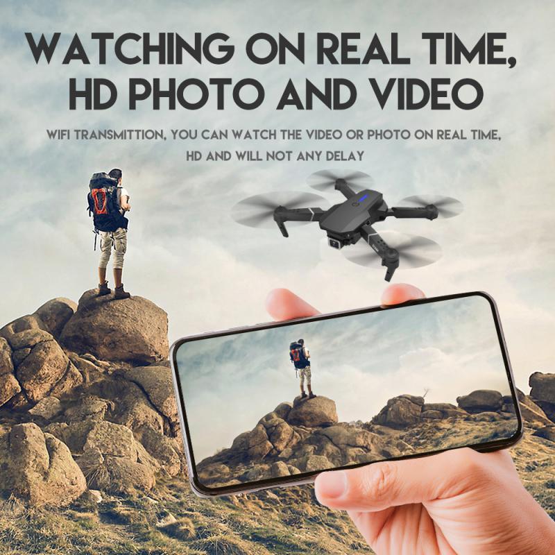 

Travel E525 Drone 4k HD Aerial Wide-angle Dual Camera 1080P WIFI Visual Positioning Height Keep RC Drone Follow Me RC Quadcopter